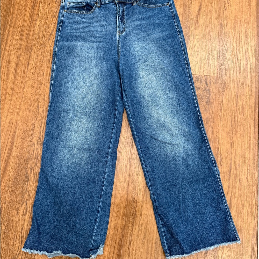 Flag & Anthem Blue Wide-Leg Women Jeans